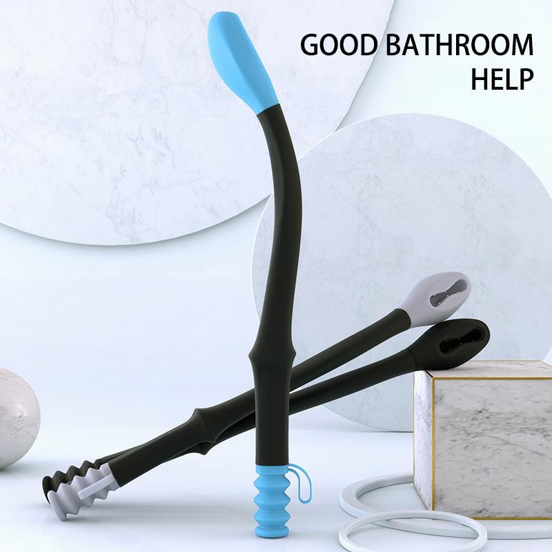 No Bend Toilet Wiper, Long Handle Toilet Cleaning Brush, Bathroom Gadgets for Elderly & Women, Bathroom Supplies