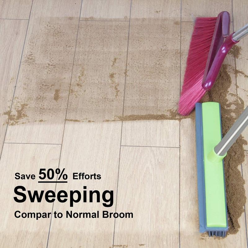 Household Long Handle Broom, Pet Hair Cleaning Broom, Pet Cleaning Supplies, Household Cleaning Tool for Wood Floor Tile Window