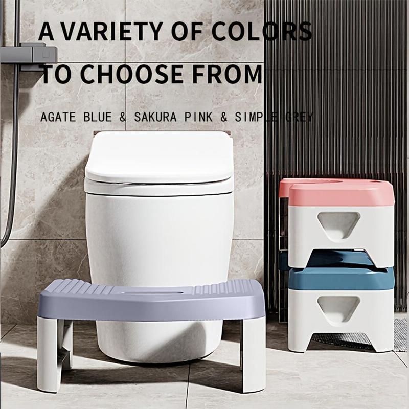 Toilet Stool, Household Thickened Toilet Stool, Anti-slip Footstool for Toilets, Durable and Sturdy Bathroom Accessories