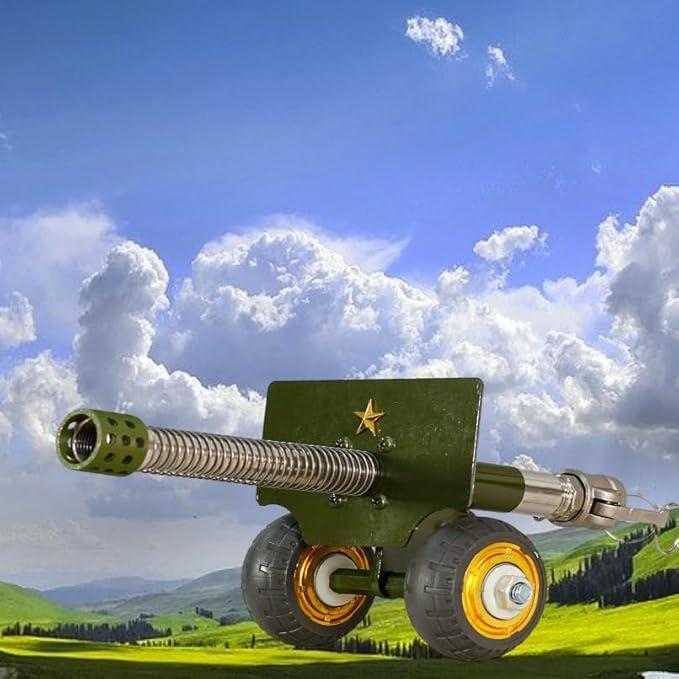 Steel Firecracke Artillery Cannon Model Pentagram Mini Cannon Model Collection Ornament Firecracker Cannon Desktop Ornaments Handcraft Military Model Collection