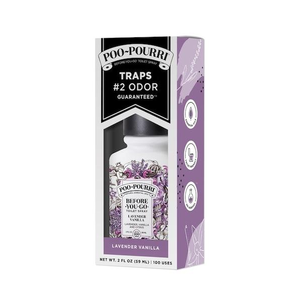 WL01 Poo Pourri 1PK Poo-Pourri Lavender Vanilla Scent Odor Eliminator 2 oz Liquid