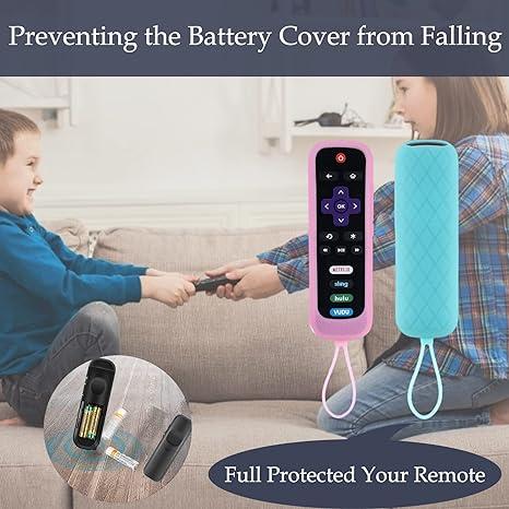 Remote Control Protective Case, Silicone Luminous Case with Lanyard, Non-slip Light Up Cover for Smart TV