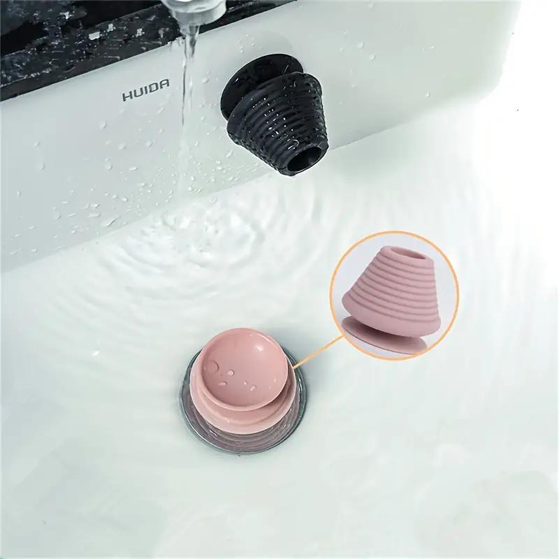 Random Color Sink Drain Plug (3 Counts), Silicone Bathtub Plug, Bathroom Sink Drain Cover, Household Bathroom Accessories