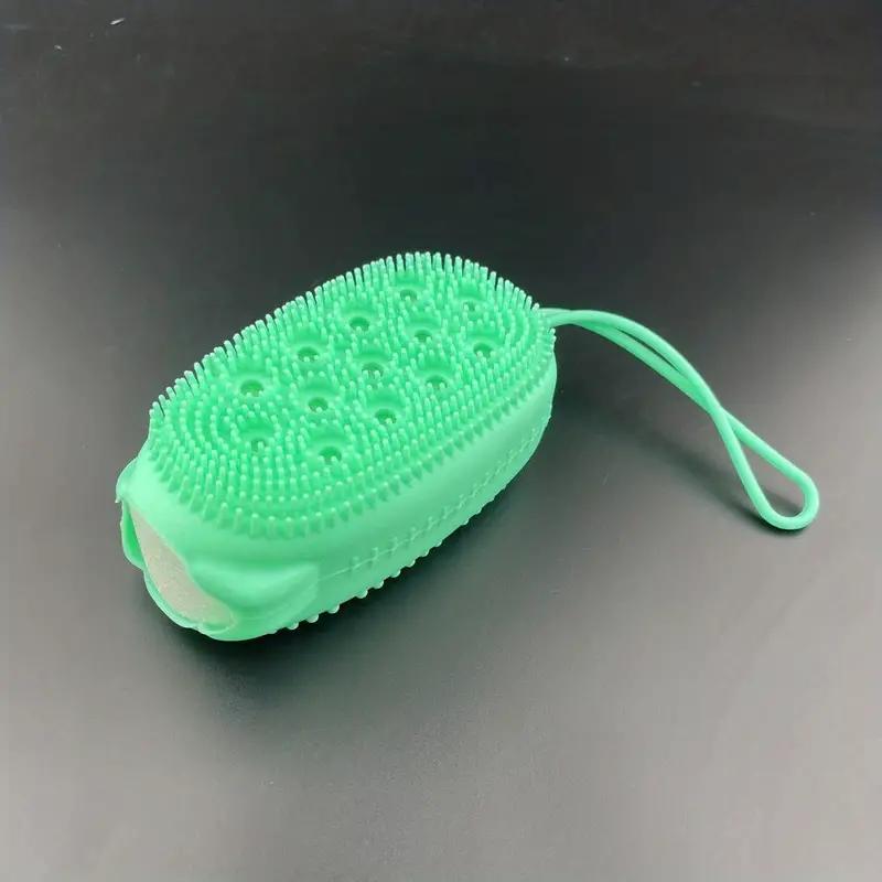 Random Color Double-sided Silicone Bath Brush, 2 Counts Exfoliating Deep Cleansing Shower Brush, Bathing Accessories for Home Bathroom