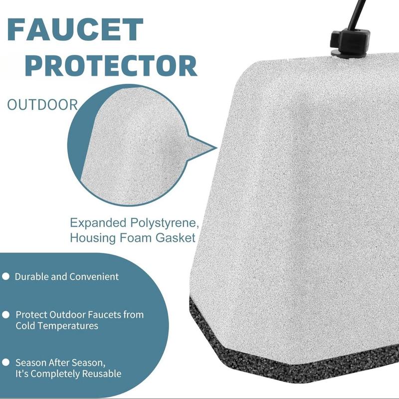 Outdoor Faucet Cover, Winter Faucet Freeze Protector, Faucet Cover for Most Faucet Valve Sprinklers, Heat Insulation Faucet Cover for Cold Weather