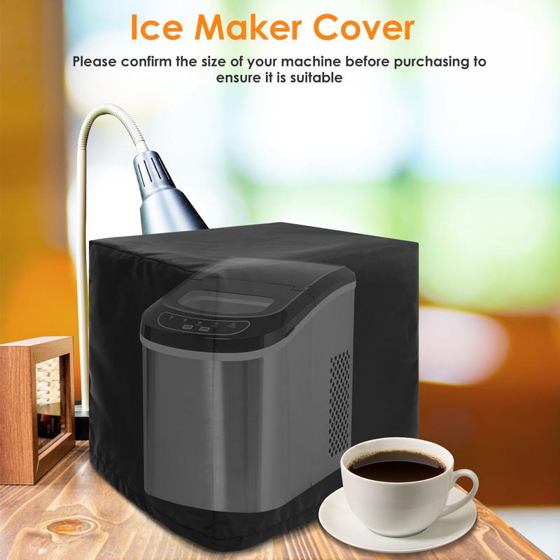 Ice Maker Cover 420D Oxford Cloth Ice Maker Dust Cover Portable Ice Cube Maker Cover Wear Resistant Ice Maker Protector with Drawstring Easy to Use