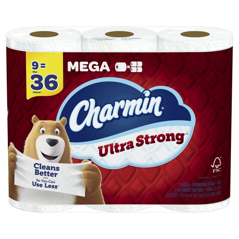 Charmin Ultra Strong Toilet Paper, 9 Mega Roll