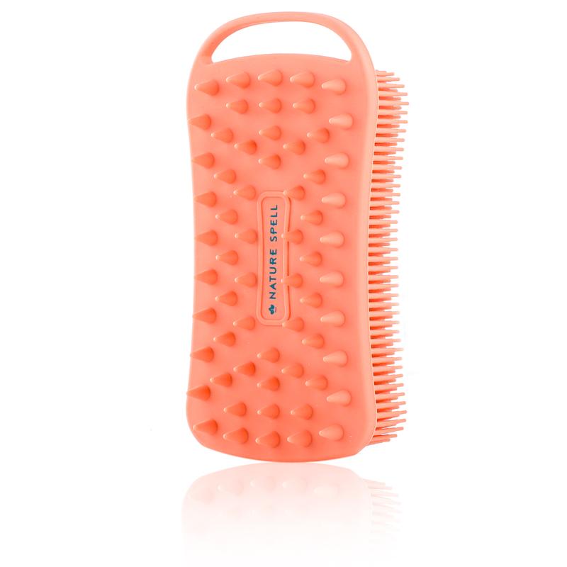 Nature Spell Silicone Body Scrubber - Double Sided Cleanse & Exfoliate Body Brush for Deep Cleansing and Gentle Exfoliation - Body Care