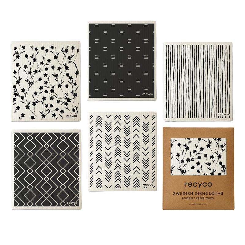 Simple Mixed Pattern Cleaning Cloth, 5 6 10pcs Reusable Multifunctional Kitchen Cleaning Cloth, Household Cleaning Cloth for Kitchen Tableware