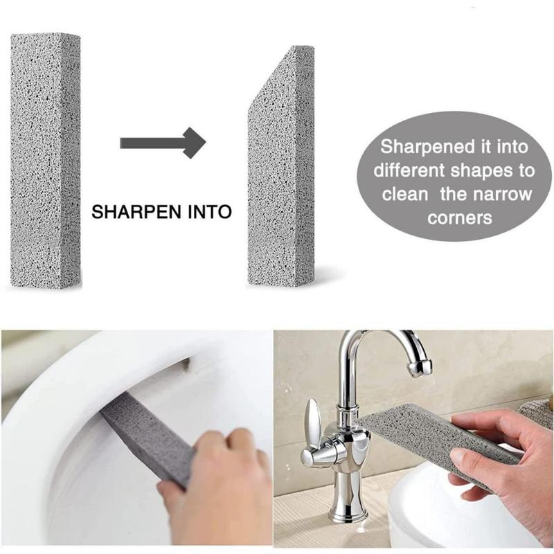 6 Pack Pumice Stone for Toilet Bowl Cleaning, Scouring Stick Remove Toilet Bowl Hard Water Rings, Calcium Buildup and Rust Suitable for Cleaning Toilet, Bathroom, Kitchen Sink(Creative Life Pavilion) Brush