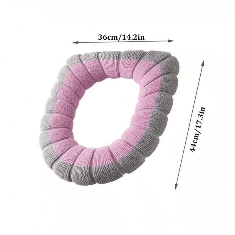 Soft Thicker Warmer Stretchable Toilet Seat Cover for Bathroom - Washable Cushion Mat Pad