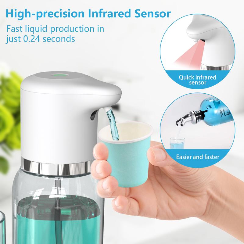 Automatic Mouthwash Dispenser for Bathroom,Bathroom Accessories Dispensers with Cups,Adjustable Dispensing Levels,Suitable for All Age Groups