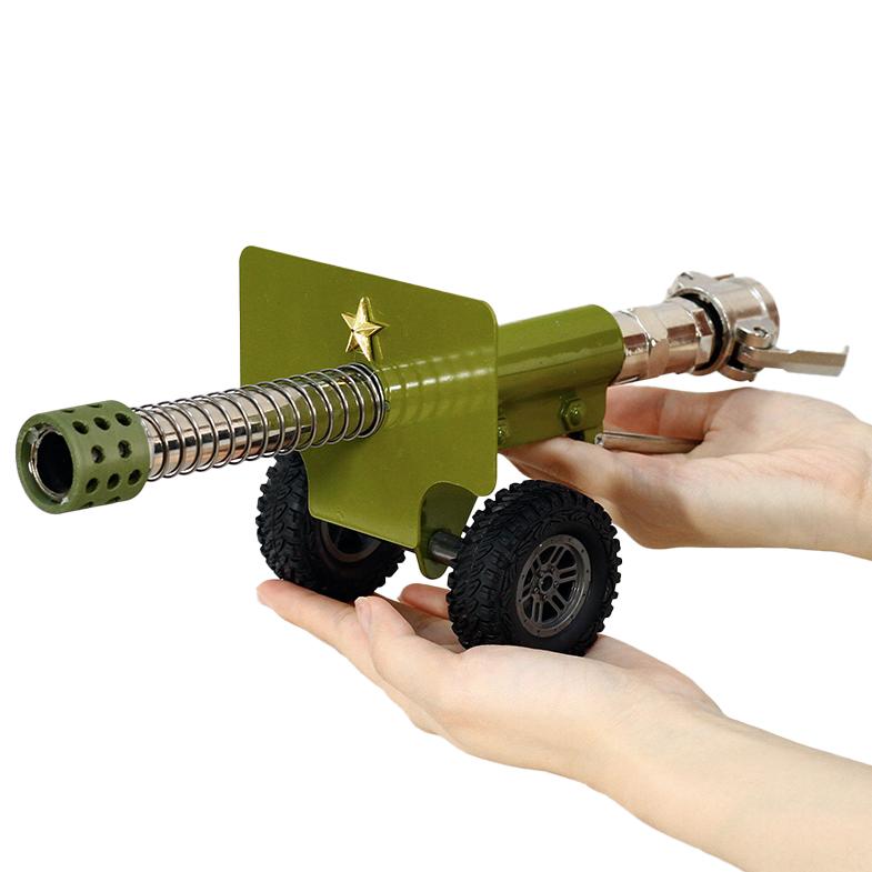 Steel Firecracke Artillery Cannon Model Pentagram Mini Cannon Model Collection Ornament Firecracker Cannon Desktop Ornaments Handcraft Military Model Collection