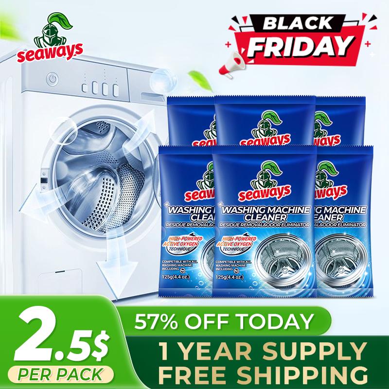 [Black Friday Deals] Seaways Washing Machine Cleaner（125g）[1 year supply] Removes Mold & Odors  Deep Cleaning Washing Machine