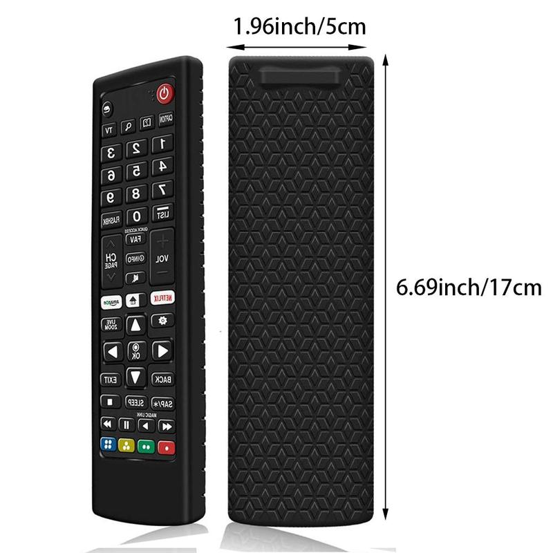 Remote Control Cover, 1 Count Silicone Remote Control Protector, Shockproof & Anti-lost Remote Control Protective Cover for LG Smart TV