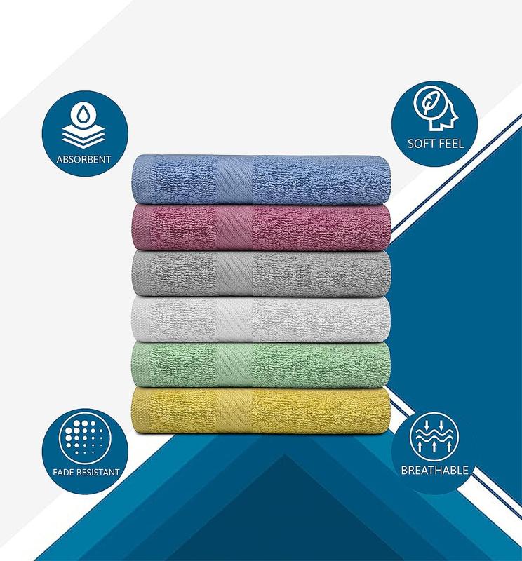 Cotton Bath Wash Cloths - 12 Pack - 12