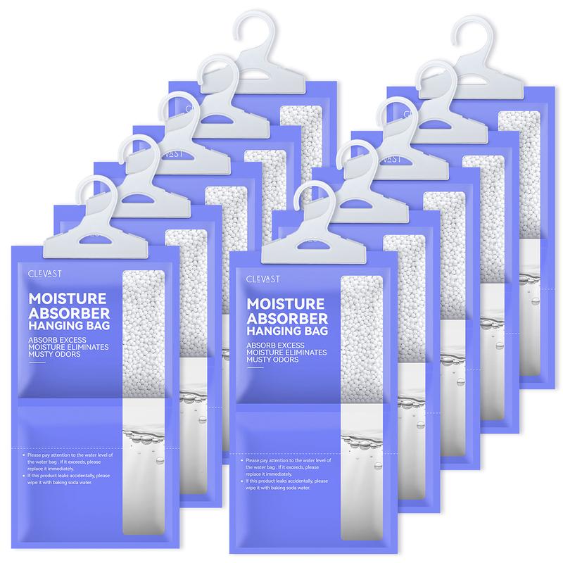 CLEVAST Hanging Moisture Absorber Packets and Dehumidifier Boxes for Closets, Wardrobes, Bedrooms, Bathrooms，RV. Hangable