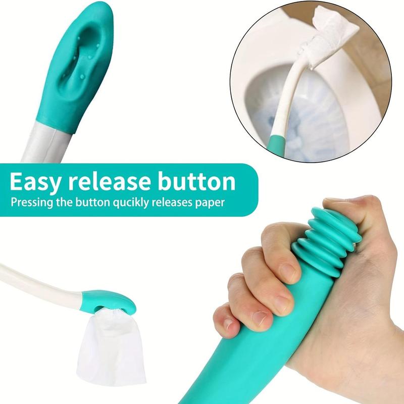 Toilet Aid Wiper, 1 Count Self Assist Bathroom Bottom Butt Wipe Helper Wand, Long Handle Comfort Wipe Tool, Household Bathroom Supplies