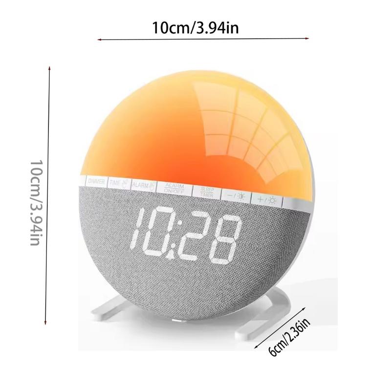 Sunrise Alarm Clock,1 Count Digital Clock with Night Light, Modern Design Electronic Clock for Home Office,Home Decoration Modern Silent