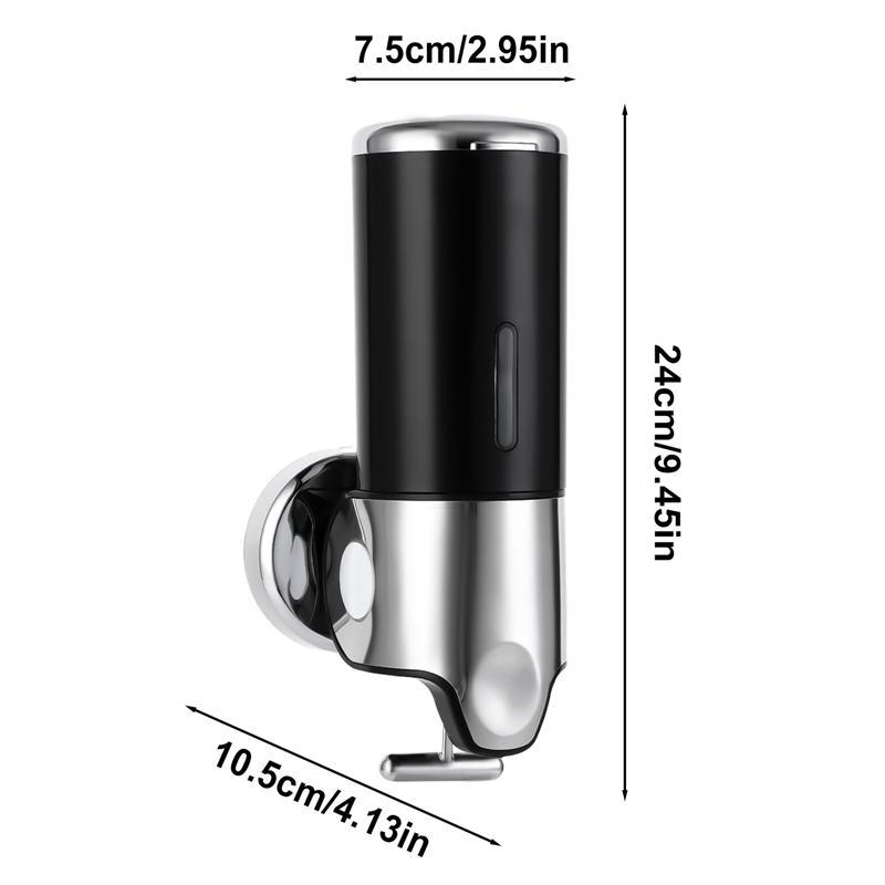 Wall Mounted Soap Dispenser, 1 Count Manual 500ml Soap Dispenser with Screw, Bathroom Liquid Storage Organizer Supplies