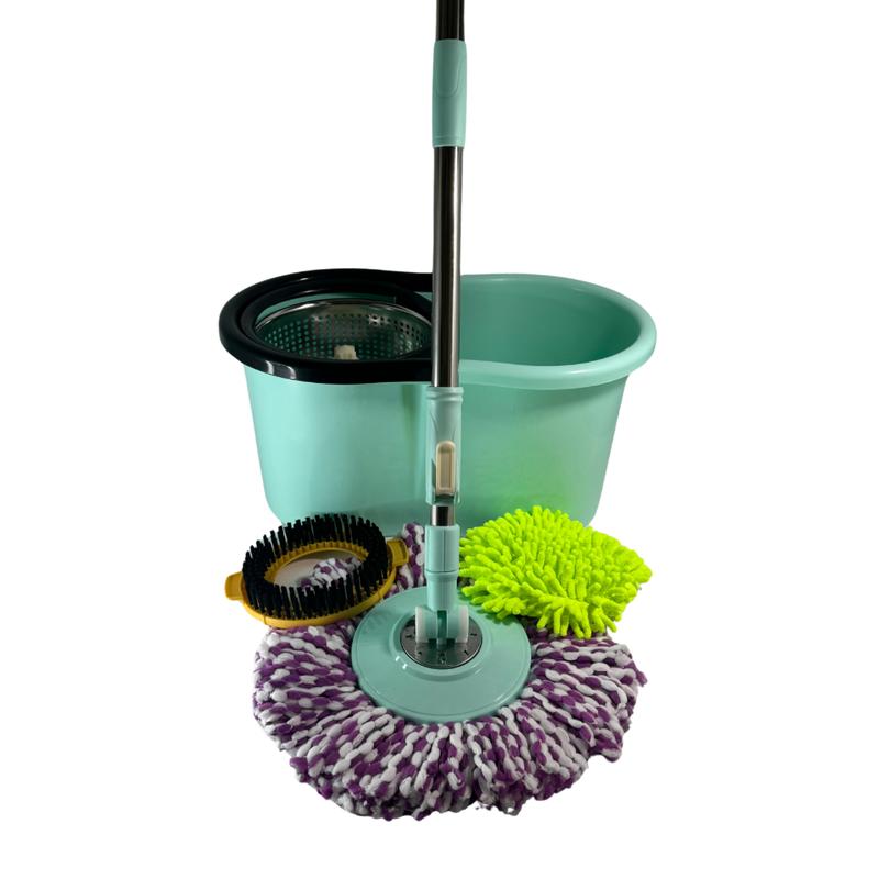 That Girl Bundle,Tovar Mop,Single (One) Bucket system, Duster, Spin Right Brush, Microfiber Mop Head, Stainless Steel Wringer, Tall 61