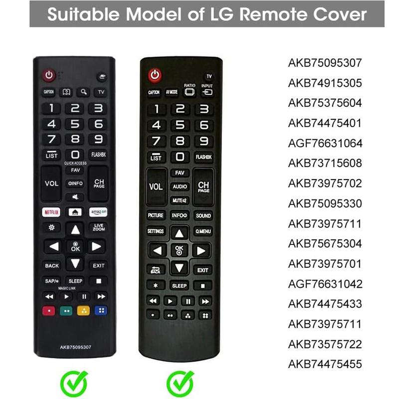 Remote Control Cover, 1 Count Silicone Remote Control Protector, Shockproof & Anti-lost Remote Control Protective Cover for LG Smart TV