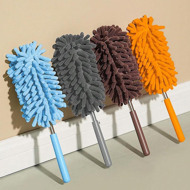 Microfiber Duster for Cleaning, 1 Count Hand Washable Duster with Replaceable Microfiber Head, Detachable Cleaning Brush Tool for Office, Car, Window, Furniture