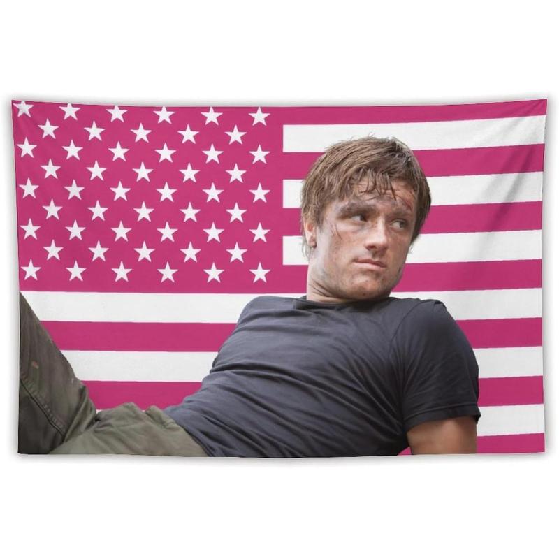 MAOQIANMAN Josh Actor hutcherson Tapestry Wall Hanging Flag Art Aesthetic Poster Dorm Tapestries For Bedroom Party Home Living Room Decor 30