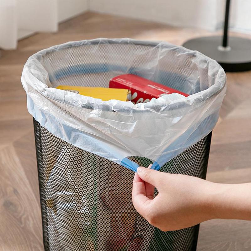 Household Cleaning Products Disposable Bin Bag, 3 Rolls 45pcs Drawstring Thickened Garbage Bin Bags, Kitchen Accessories, Small Trash Bags, Essential Items for Home