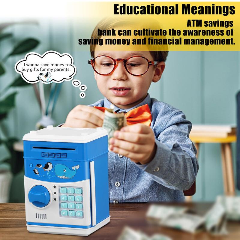 Electronic Cartoon Piggy Bank With Password ATM For Money For Kids And Adults