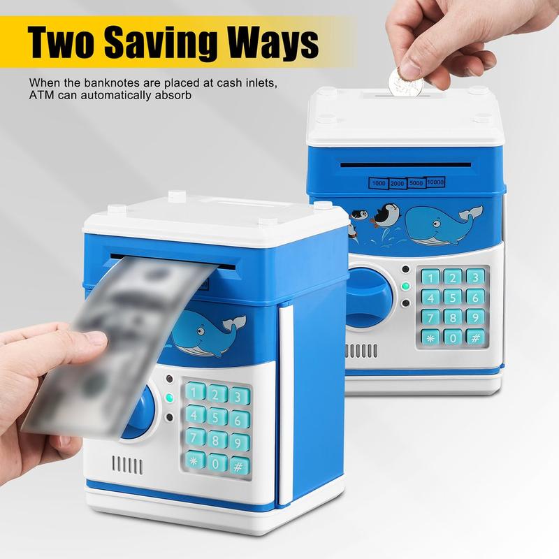 Electronic Cartoon Piggy Bank With Password ATM For Money For Kids And Adults