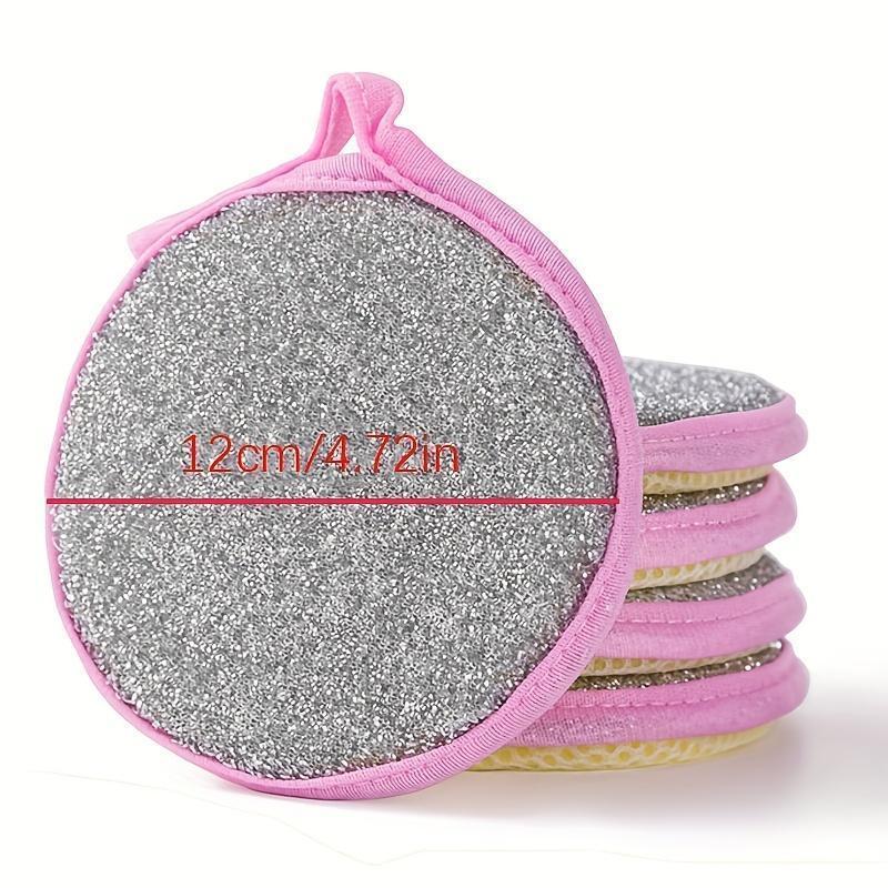 Double Sided Dish Washing Sponge, 10pcs Random Color Pan Pot Cleaning Sponge, Household Cleaning Tool for Kitchen