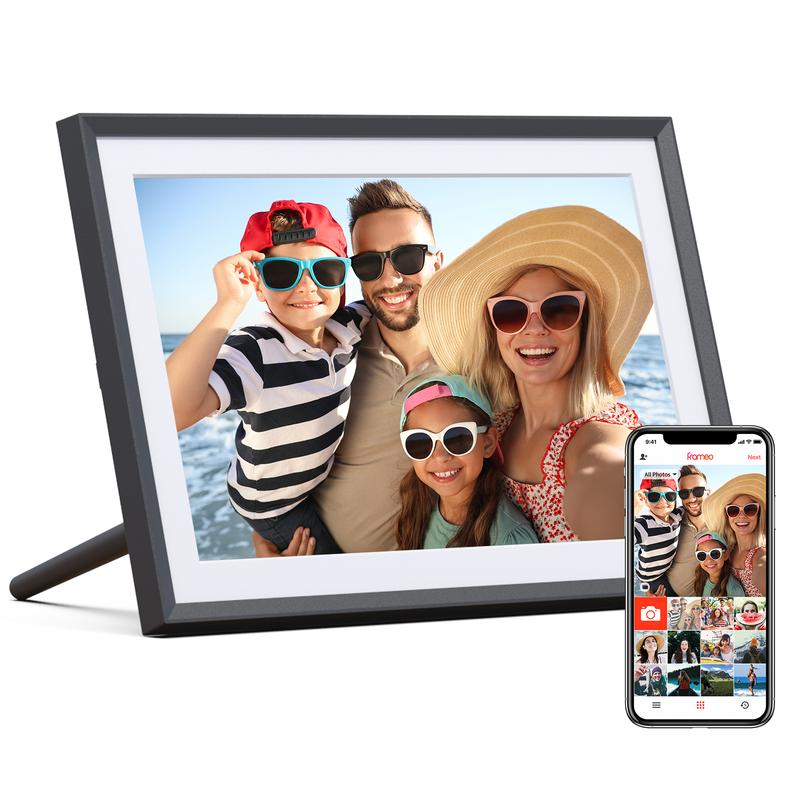 ARZOPA WiFi Digital Photo Frame 10.1 Inch IPS Touchscreen Electronic Photo Frame with 32GB Frameo Digital Picture Frames Share Photos Videos Music Calendar Alarm Auto Rotate Thanksgiving & Christmas Gift Perfect for Family & Friends Home Decor Gift Ideas