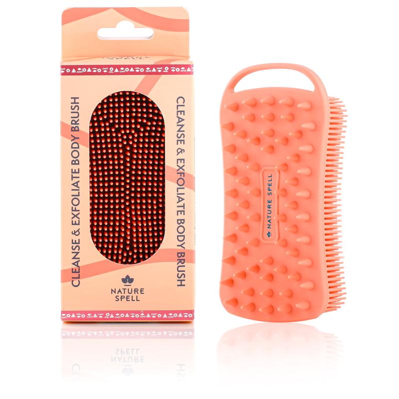 Nature Spell Silicone Body Scrubber - Double Sided Cleanse & Exfoliate Body Brush for Deep Cleansing and Gentle Exfoliation - Body Care