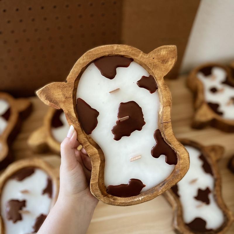 Cow Head Candle - Cow print Mini decoration