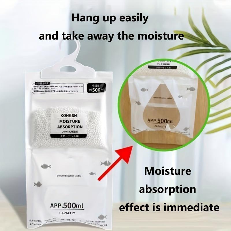 Hanging Moisture-proof Bag, 5 10pcs Reusable Hanging Dehumidifier Bag, Household Moisture-proof Bag for Wardrobe & Dormitory