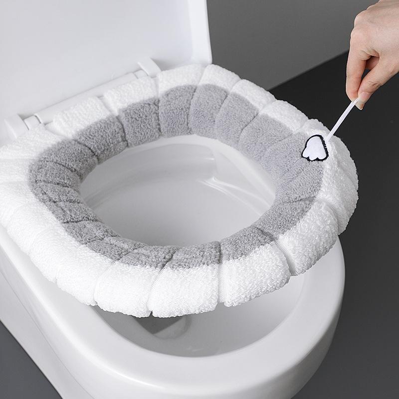 Random Color Toilet Seat Cover, 1 Count Soft & Comfortable Toilet Seat Mat, Washable Toilet Seat Cover For Bathroom