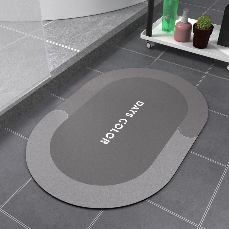 Diatom Mud Absorbent Mat Bathroom Floor Mat Soft Diatomite Non-Slip Bathroom Mat Kitchen Floor Mat Quick Dry