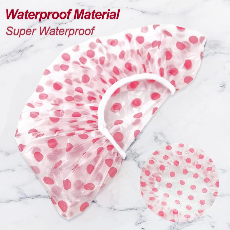 Waterproof Shower Cap, 3 6 9 Counts Reusable Elastic Bathing Cap, Beauty Salon Spa Hair Cap, Heatless Styling Tools for Women & Girls