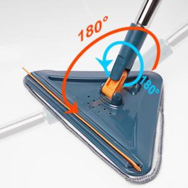 Long Handle Wall Cleaning Mop, 1 Set Adjustable Wall Mop with Replacement Head, 360° Spinning Floor Wall Cleaning Tool for Ceiling Fans Dust, Mop Floor Cleaning