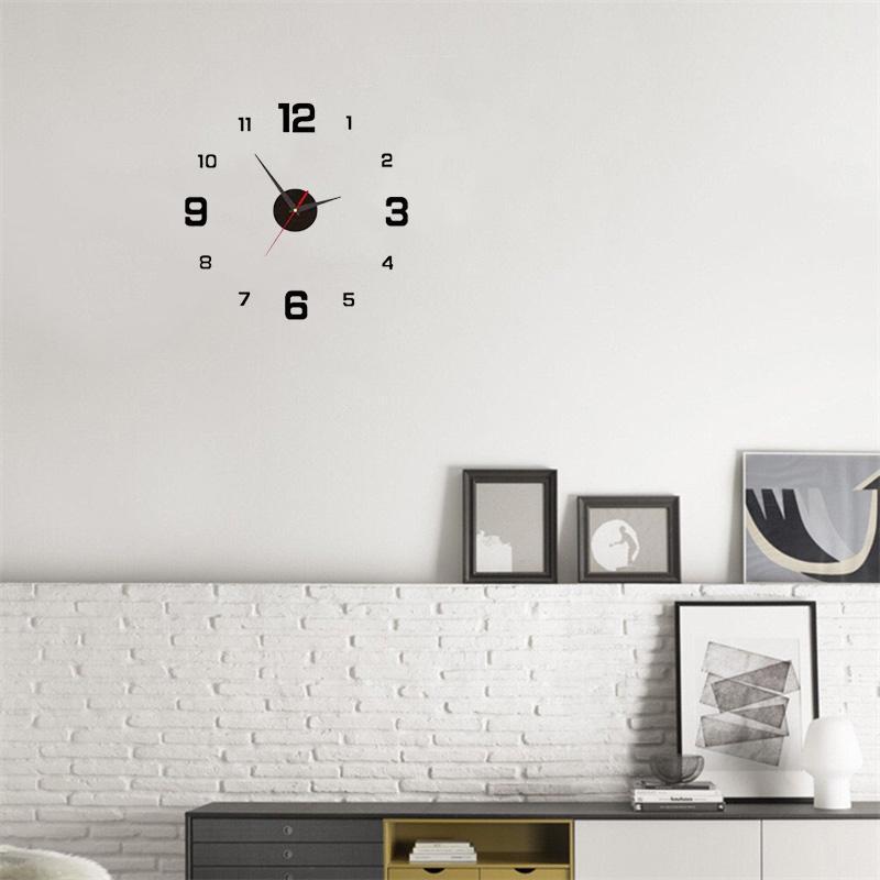 3D Frameless DIY Wall Clock, 1 Count Modern Design Luminous Wall Clock, Wall Decor for Home Living Room Bedroom Office, Batteries Not Included)