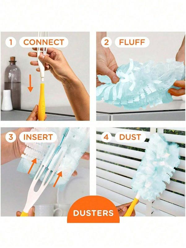 40pcs Disposable Duster Refills for Electronics, Furniture, Blinds, and Ceiling Fans - Effortless Dust Removal (Handle Not Included)