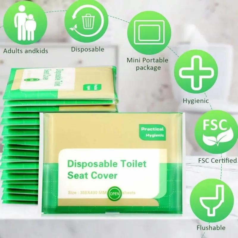 Disposable Toilet Seat Cover, 20pcs set Portable Disposable Toilet Seat Cover, for Home & Hotel, Summer Gift, Toilet Supplies, Fall Decor