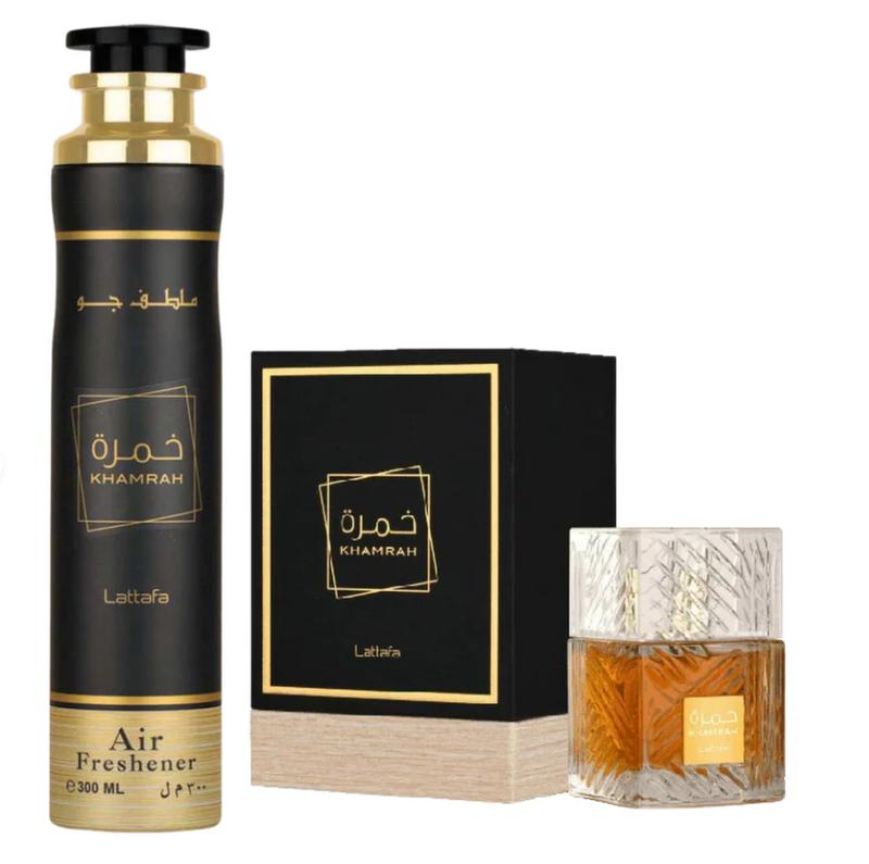 Khamrah EDP (100ml) + Khamrah Air Freshener (300ml) Set Aroma Fragrance Vanilla Perfume