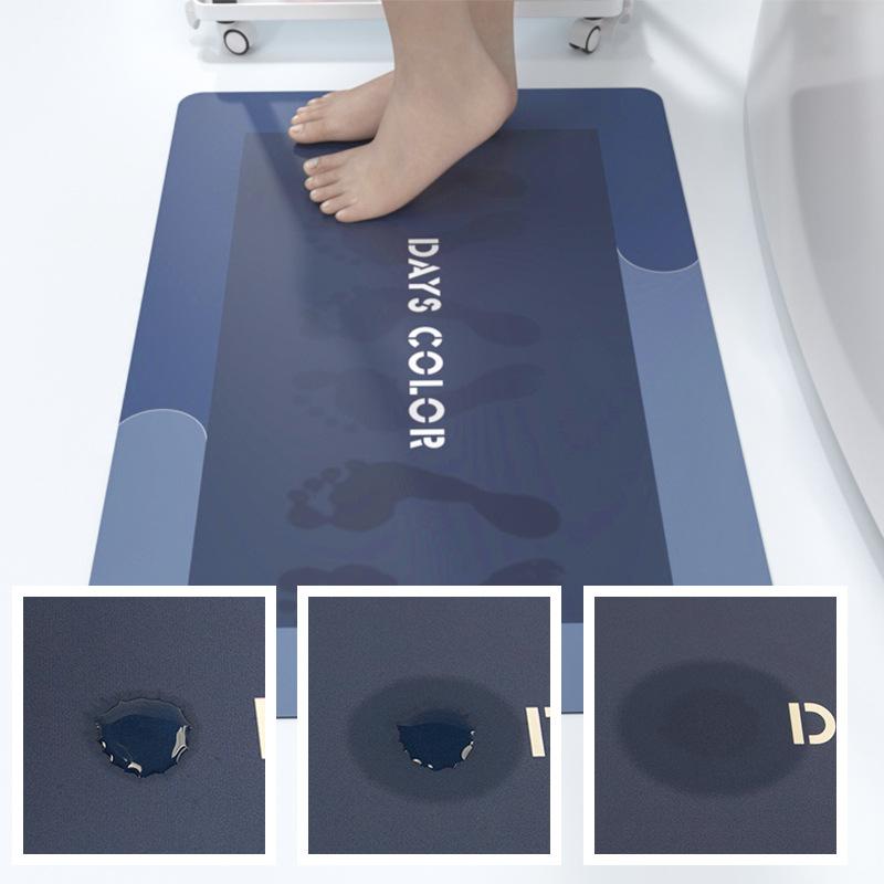 Diatom Mud Absorbent Mat Bathroom Floor Mat Soft Diatomite Non-Slip Bathroom Mat Kitchen Floor Mat Quick Dry