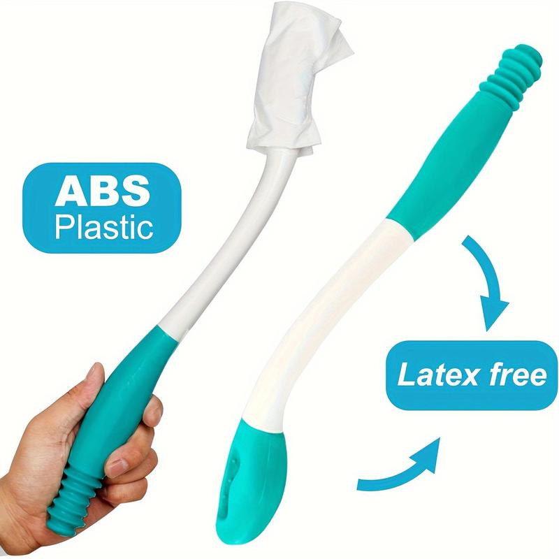 Toilet Aid Wiper, 1 Count Self Assist Bathroom Bottom Butt Wipe Helper Wand, Long Handle Comfort Wipe Tool, Household Bathroom Supplies