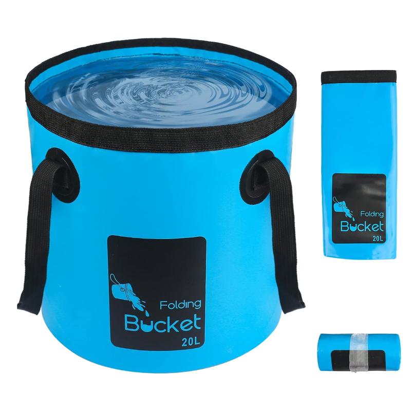 Collapsible Bucket 5 Gallon Container Folding Water Bucket Portable Wash Basin 20L Waterproof Lightweight