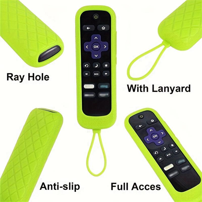 Remote Control Protective Case, Silicone Luminous Case with Lanyard, Non-slip Light Up Cover for Smart TV