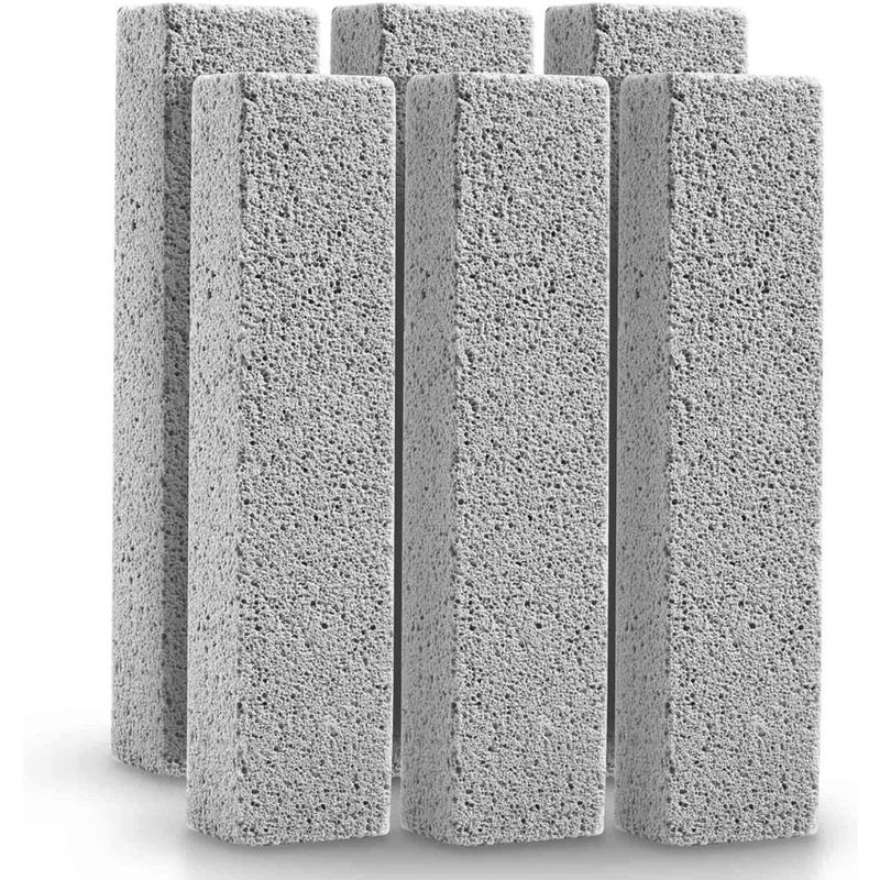 6 Pack Pumice Stone for Toilet Bowl Cleaning, Scouring Stick Remove Toilet Bowl Hard Water Rings, Calcium Buildup and Rust Suitable for Cleaning Toilet, Bathroom, Kitchen Sink(Creative Life Pavilion) Brush