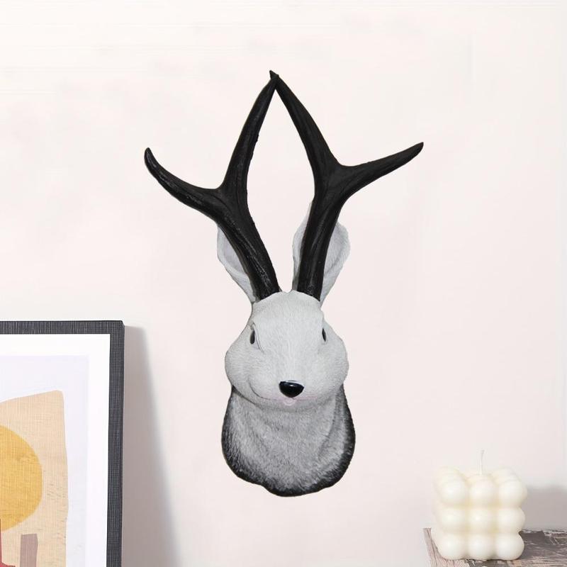 Animal Head Shaped Wall Hanging Decor, 1 Count Modern Art Creative Animal Head Wall Art, Home Living Room Bedroom Office Wall Decor